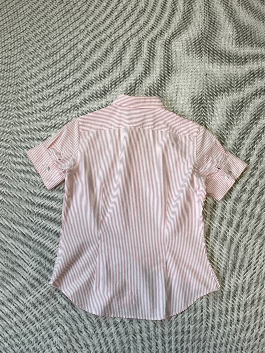 폴로랄프로렌 핑크 스트라이프 체크 반팔셔츠  상품이미지6