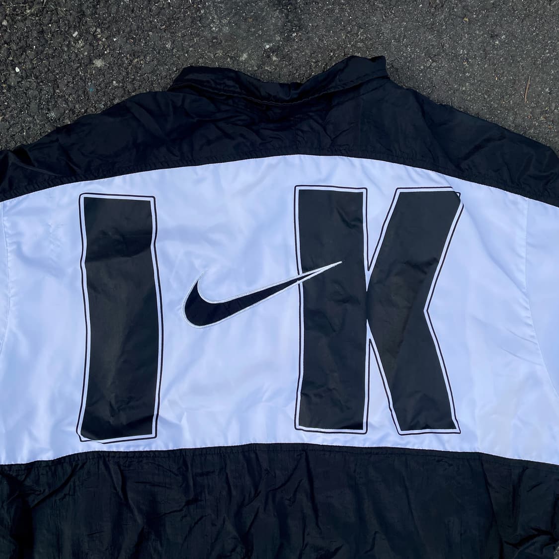 90s 나이키 빅로고 스펠아웃 미드 스우시 트랙자켓 올드스쿨 바람막이 L 상품이미지5