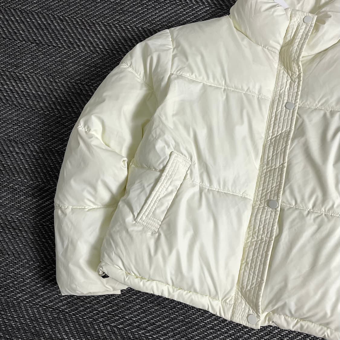 빈티지 우먼스 크롭 패딩 화이트y 2863 상품이미지3