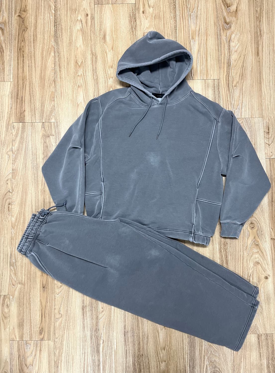 일꼬르소 피그먼트다잉 후드 스웻 세트 00M 상품이미지1