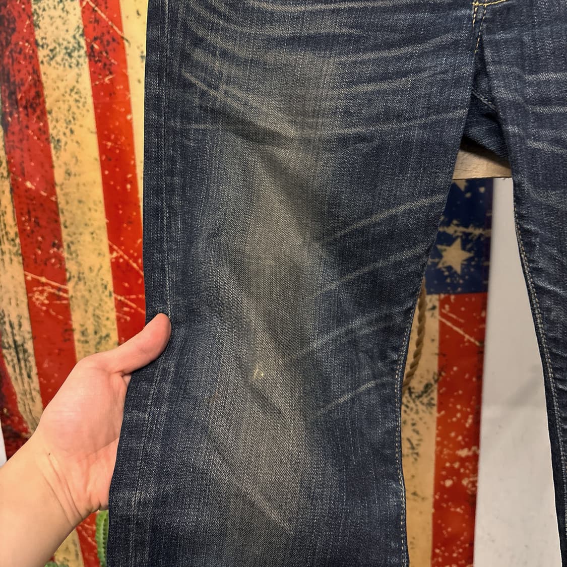 00s 리바이스 705 재팬라인 그런지 헤비워싱 데님팬츠 N999   상품이미지6