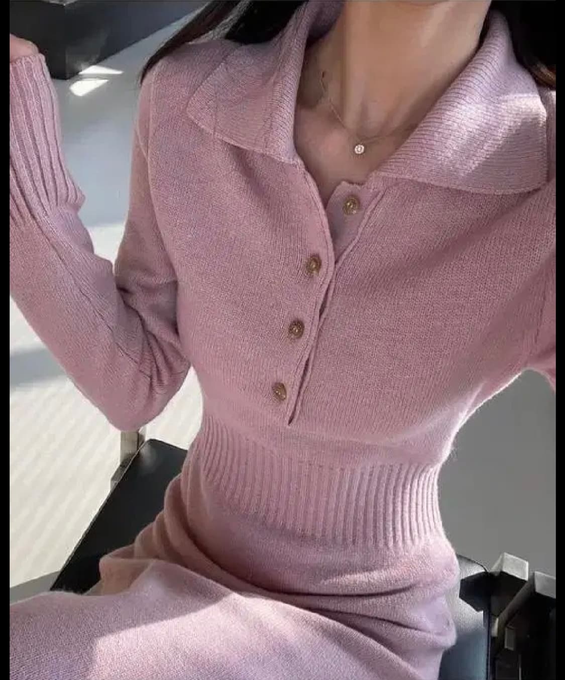 (택포) 미미워 카라 니트원피스 상품이미지2