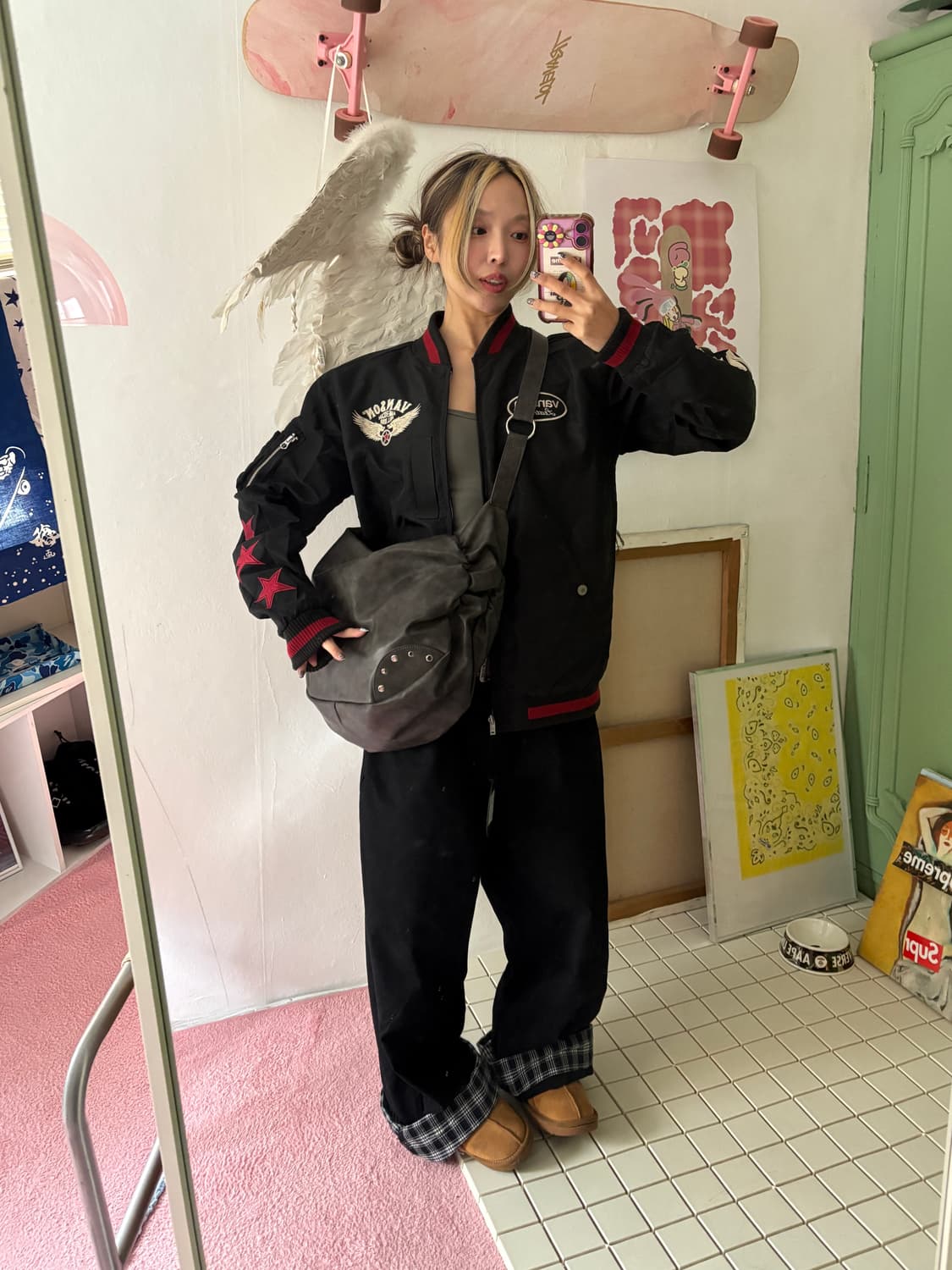 스터드 그레이 가방 상품이미지3