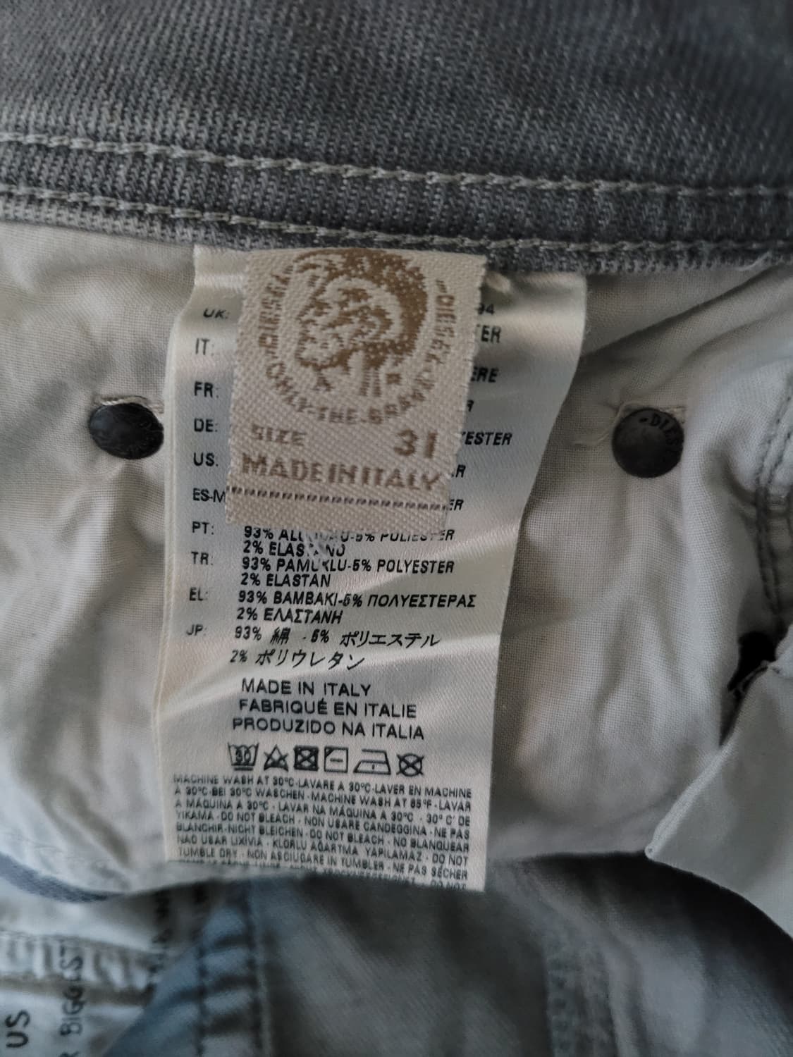 디젤 Diesel safado 084DV 사파도 데미지리페어 그레이워싱진 상품이미지7