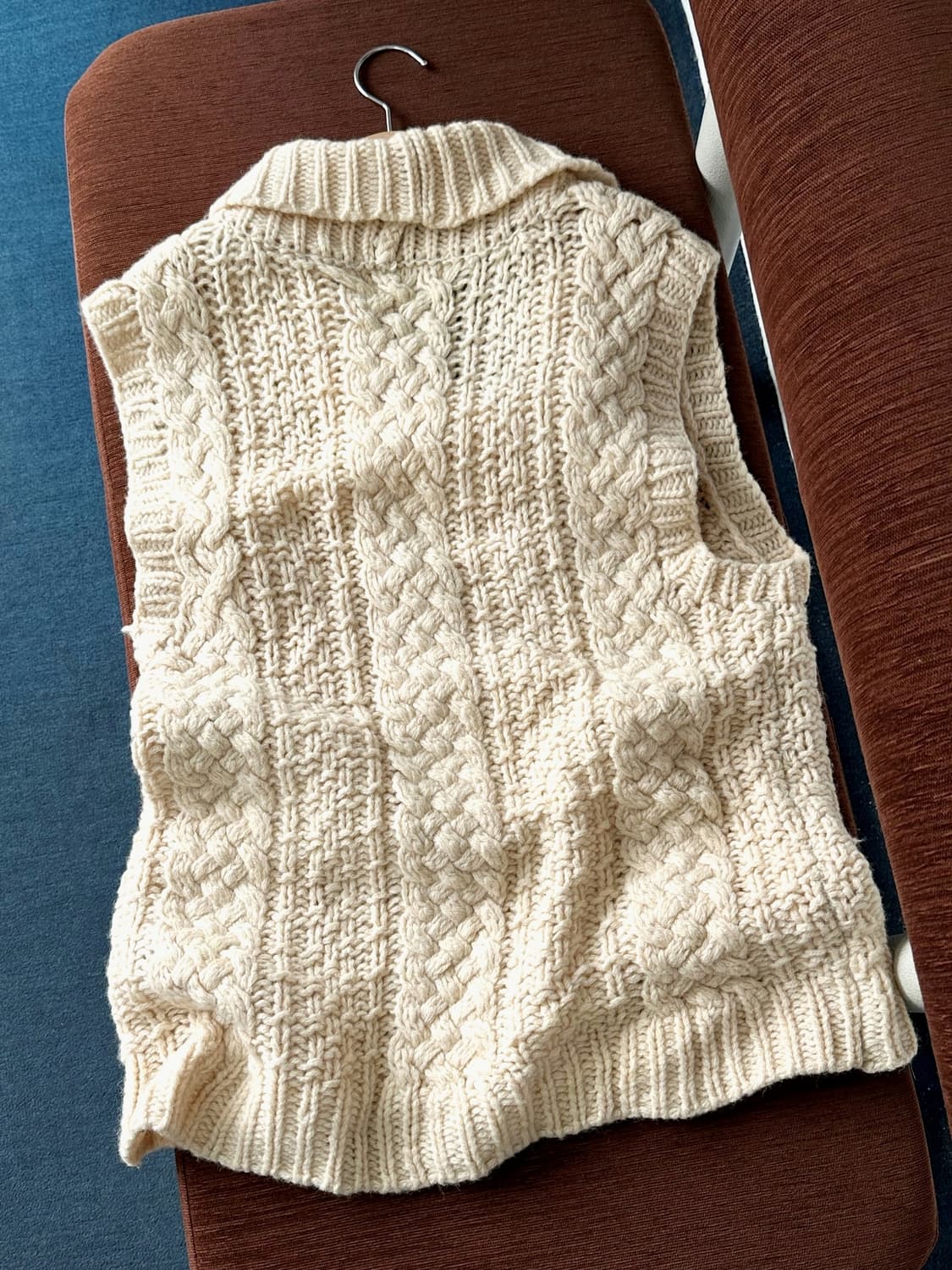 Low gauge loose woven knit vest 상품이미지4