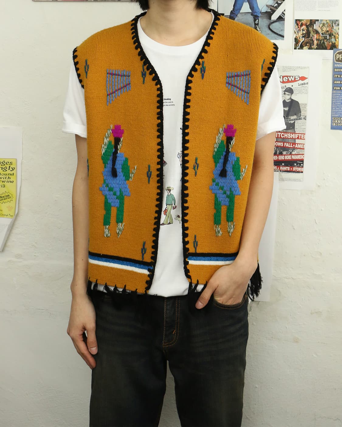 빈티지 니트 베스트 상품이미지3