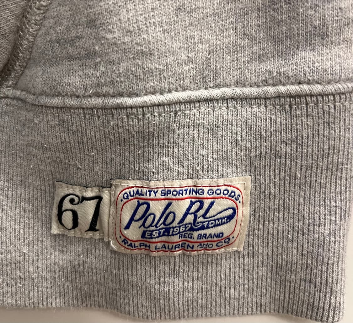 폴로 랄프로렌 로고 후드티 M 그레이 상품이미지2