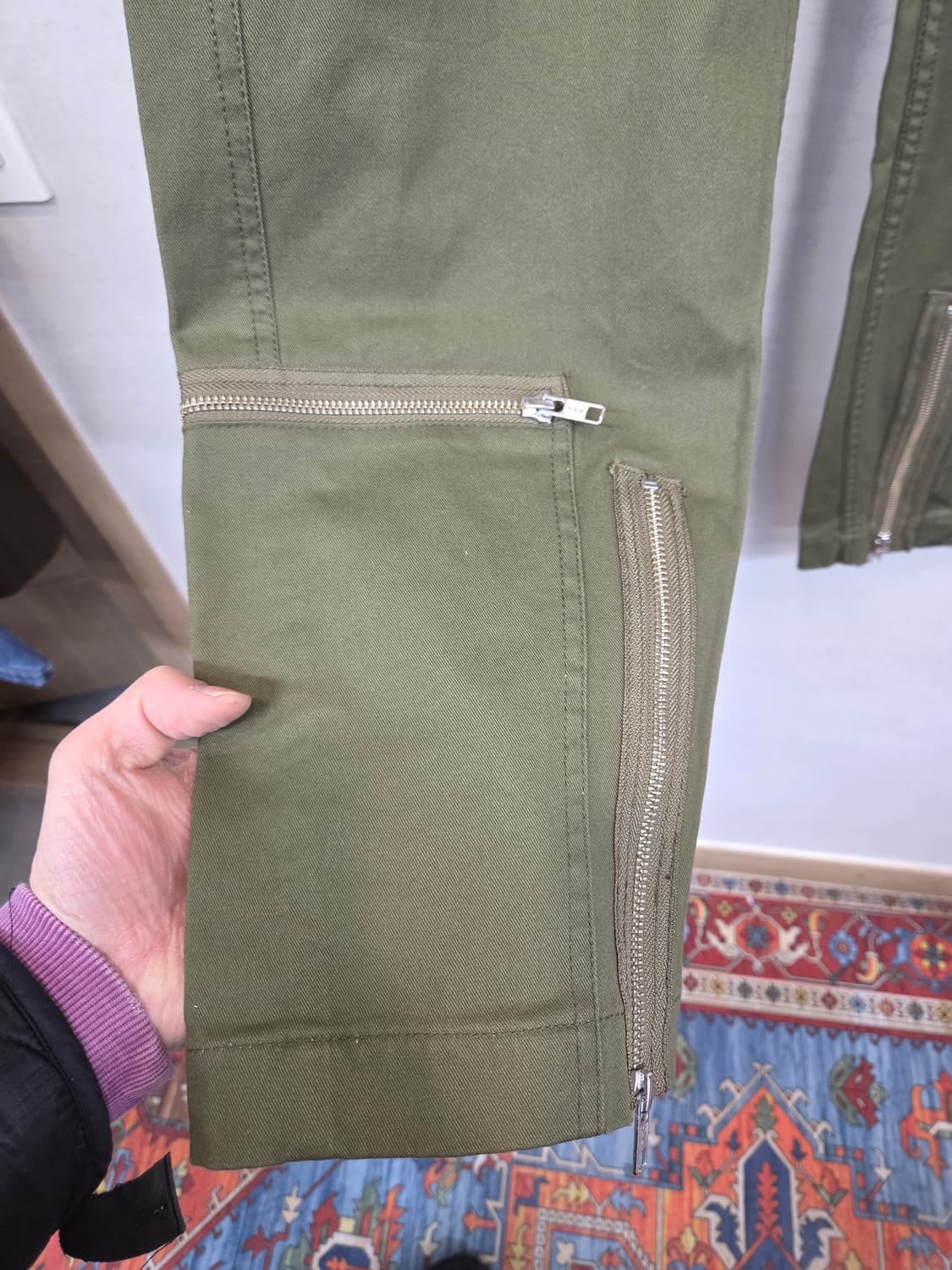 예쓰아이씨 멀티패치 지퍼디테일 코튼 팬츠 s 대략 30 상품이미지4