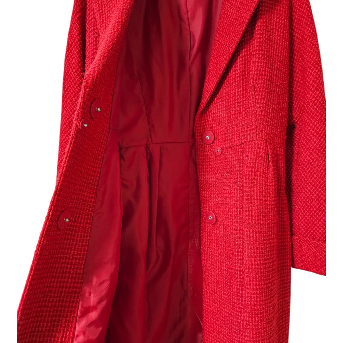 하우앤왓 원피스형 코트 55 │ 레드 포인트코트 │ 봄간절기용 상품이미지4