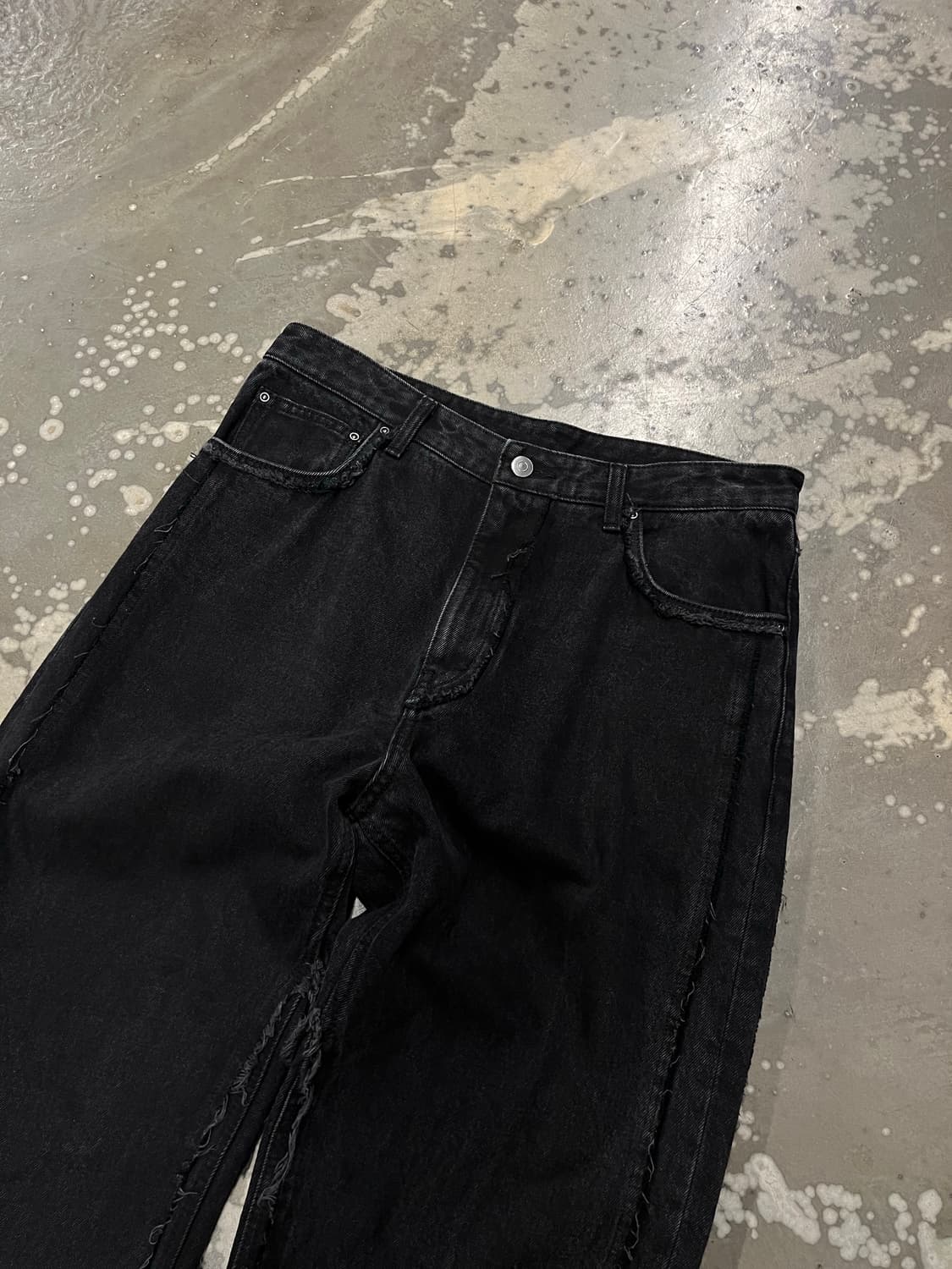 쿠어 컷오프패널드 데님팬츠 S  상품이미지3