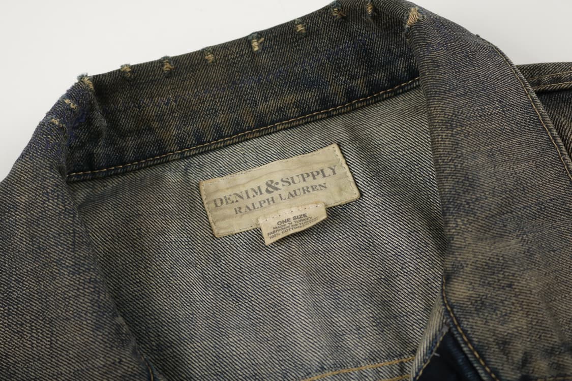 [XXL] 폴로 데님앤서플라이 빈티지 워싱 데님자켓 상품이미지4