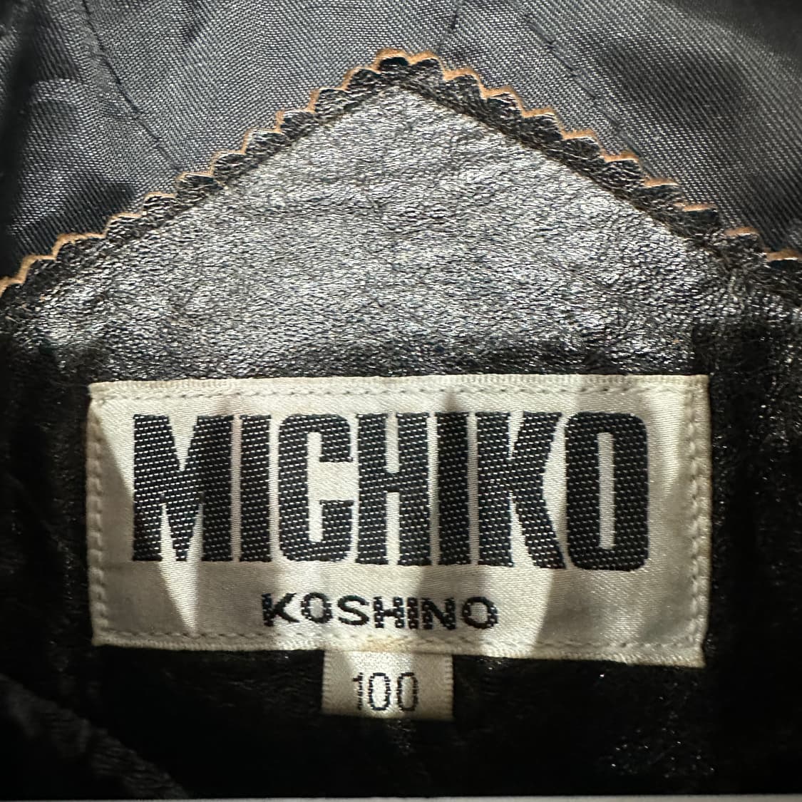 미치코코시노 양가죽 레더 자켓 L 상품이미지5