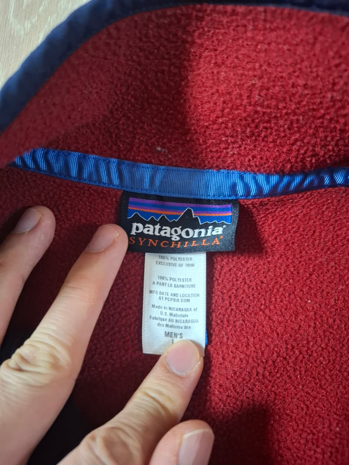 L 파타고니아 신칠라 레드 풀오버 플리스 상품이미지3