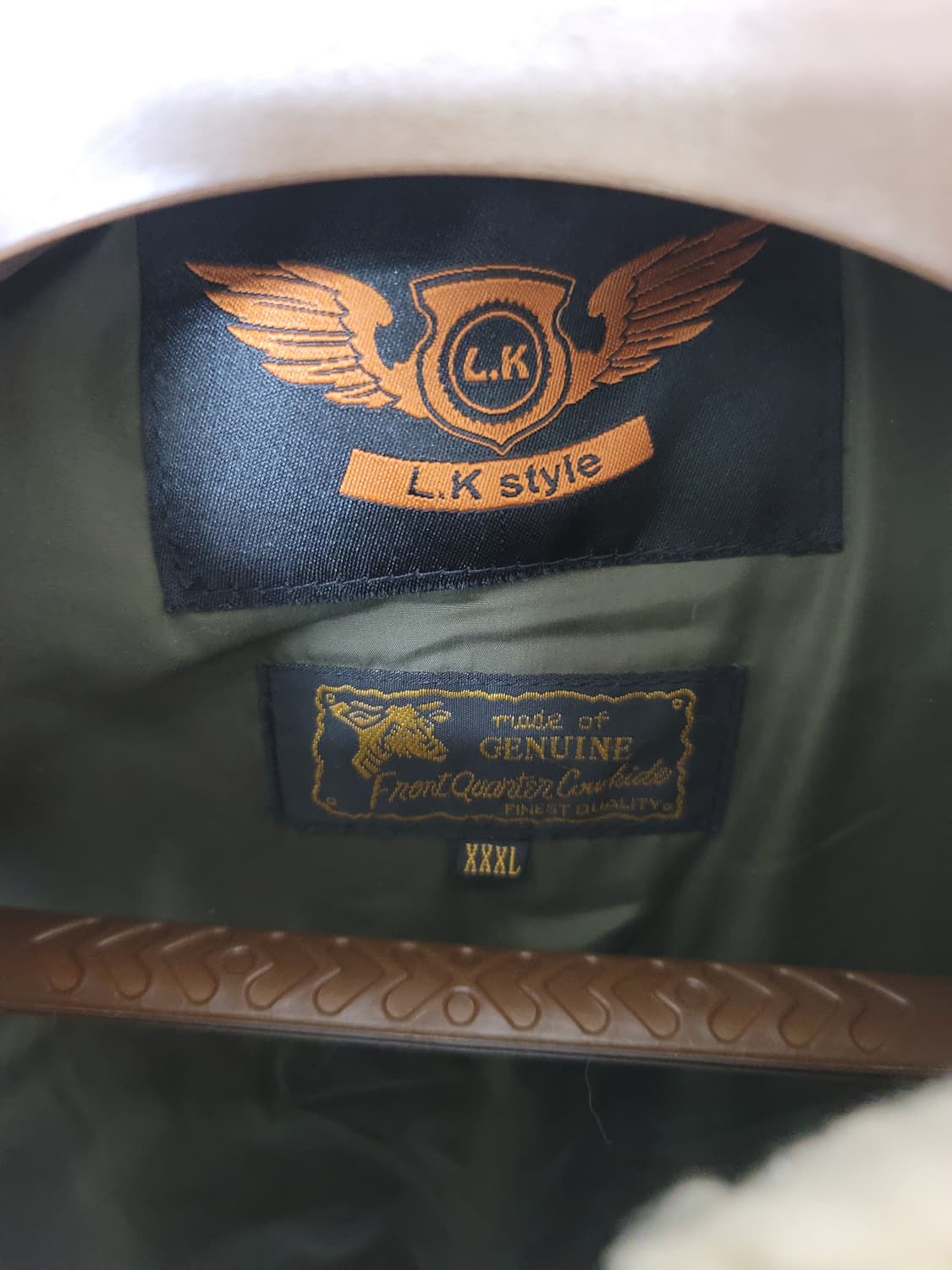 LK스타일 일제 소가죽 패딩조끼 xxxl표기 110정 상태극상 상품이미지4