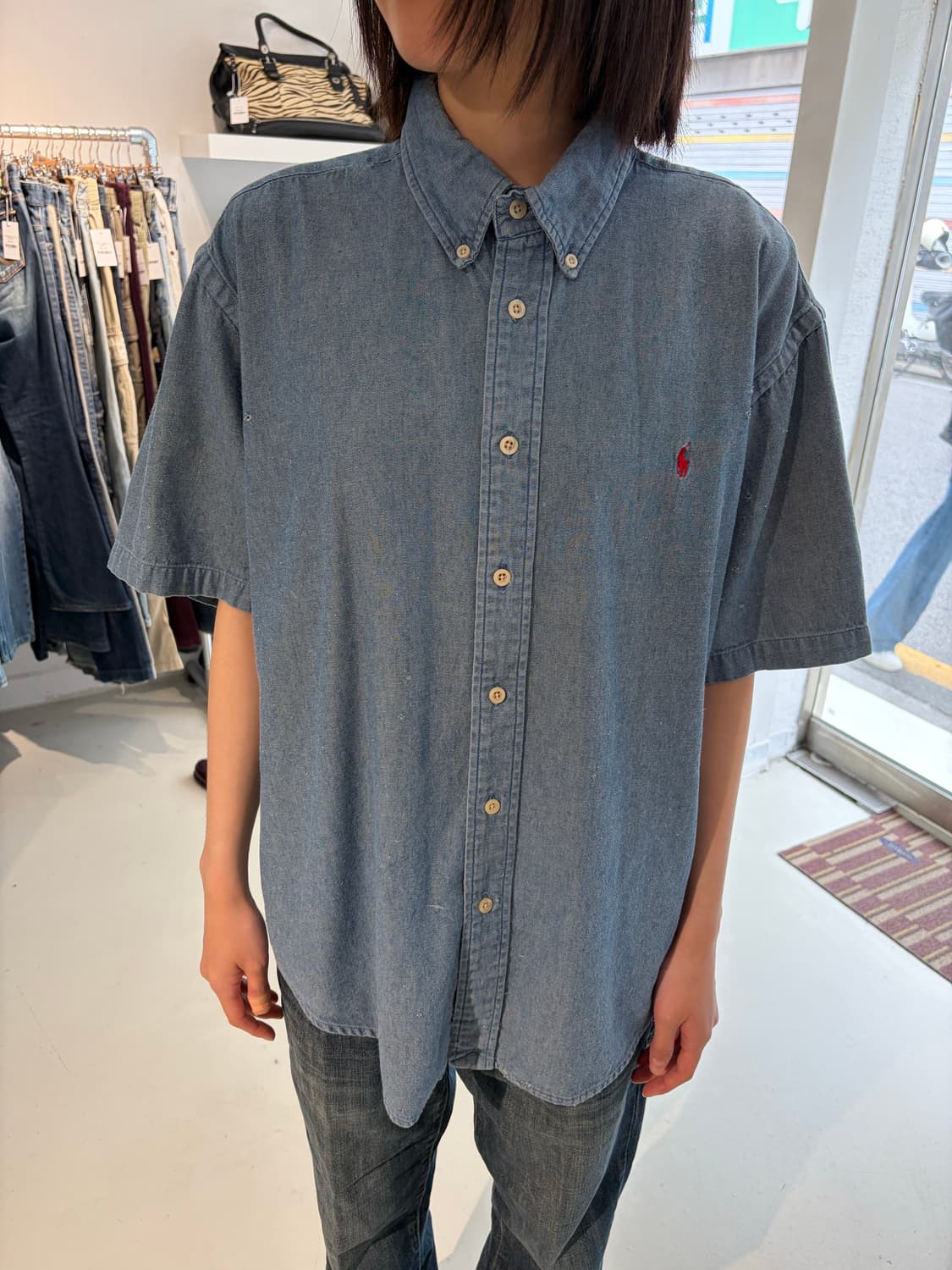 Polo Ralph Lauren 데님 반팔 남방 L 상품이미지2