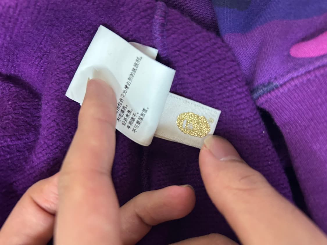 베이프 후드집업 퍼플 xl 상품이미지8