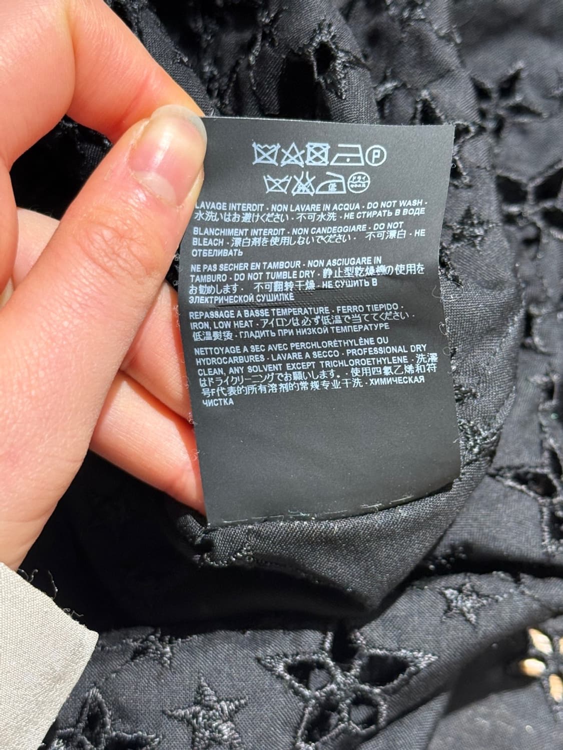 생로랑 블랙 스타 자수 아일렛 셔츠 상품이미지10