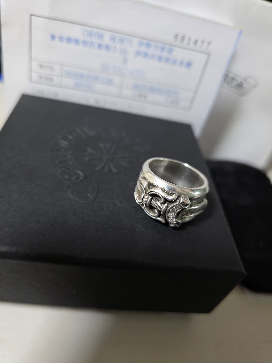 [풀구성,세척완료]크롬하츠 대거링 다이아세팅 us6.5 상품이미지6