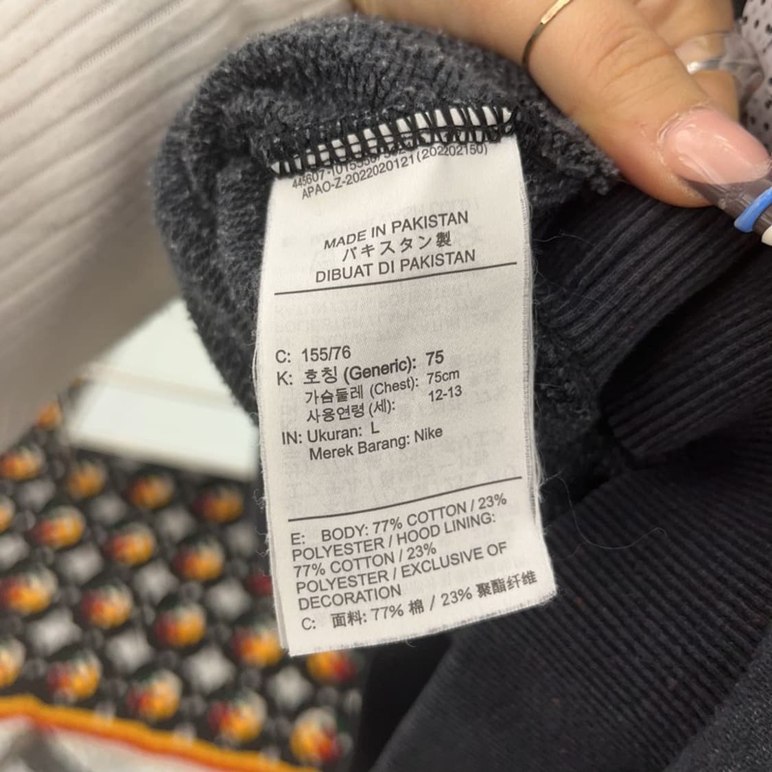 나이키 올드스쿨 빈티지 캐주얼 크롭 후드티 L C07969 상품이미지6