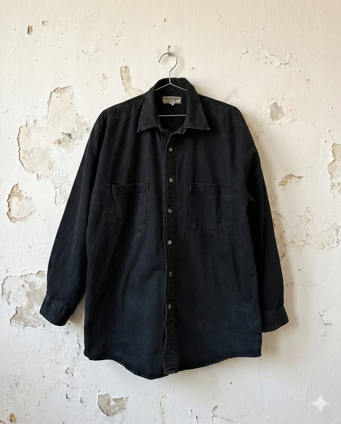빈티지 블랙 데님 셔츠 상품이미지1