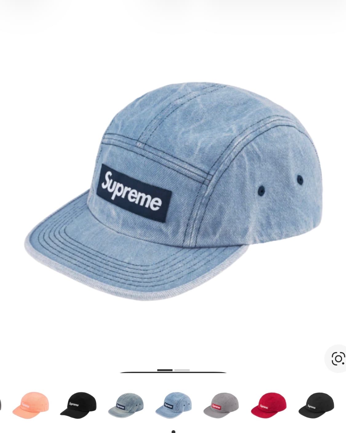 슈프림 워시드 치노 트윌 캡모자 데님 상품이미지5