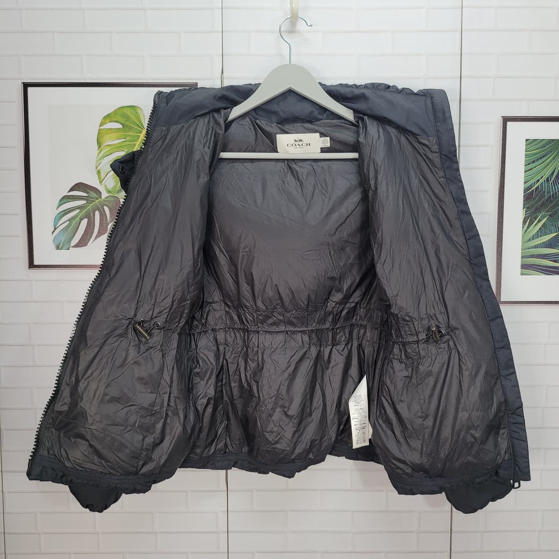 코치 덕다운 후드 숏 패딩 자켓 XS 55사이즈 새상품급 상품이미지6