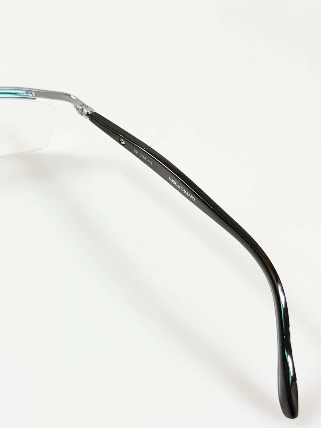 90s WILSON 실버 티타늄 반무테 스퀘어 빈티지 안경 상품이미지6