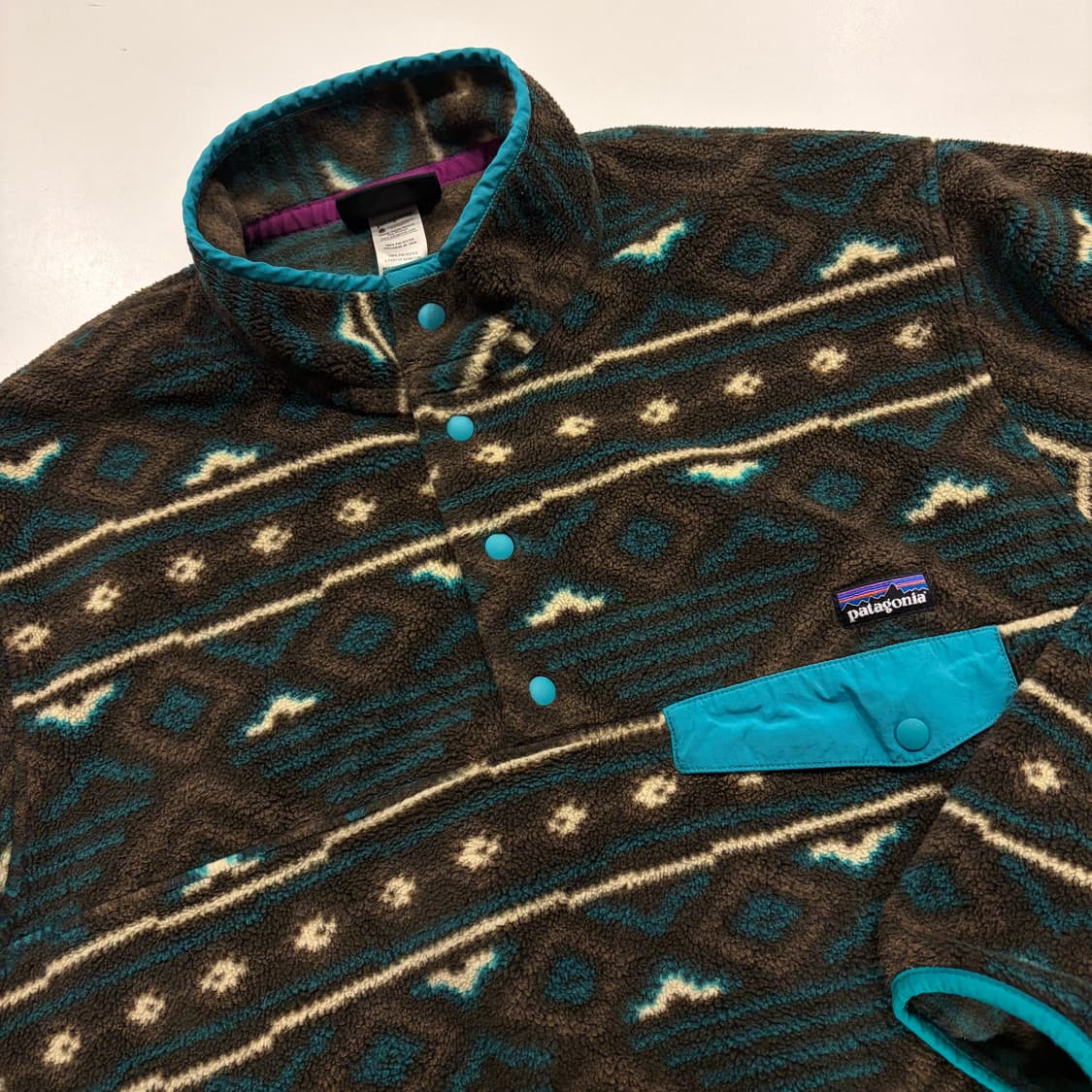[M] 12FW 파타고니아 신칠라 빈티지 패턴 플리스 후리스 B794 상품이미지3