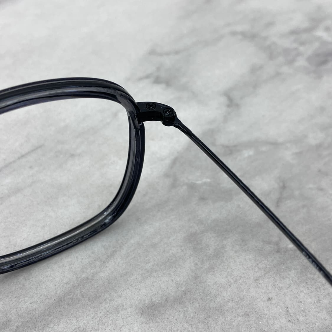 C58 PBL 그레이 블랙 솔텍스 웰링턴 메탈테 안경 상품이미지3