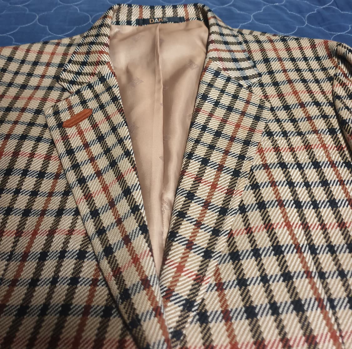 (빈티지) 닥스 레이디스 클래식체크 울100% 블레이저 브라운 (66) 상품이미지2