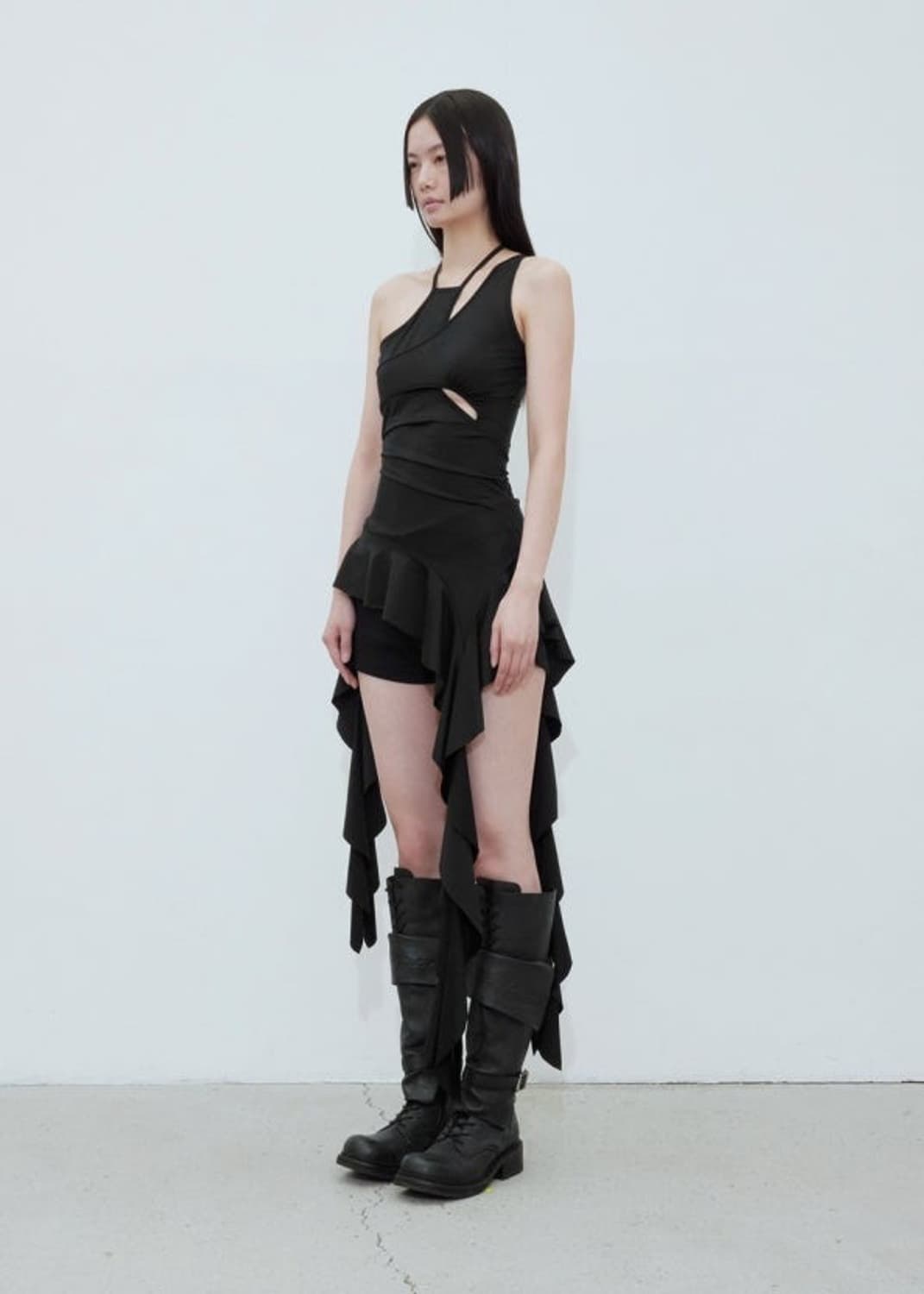 보헴서 러플 미니 드레스 상품이미지3