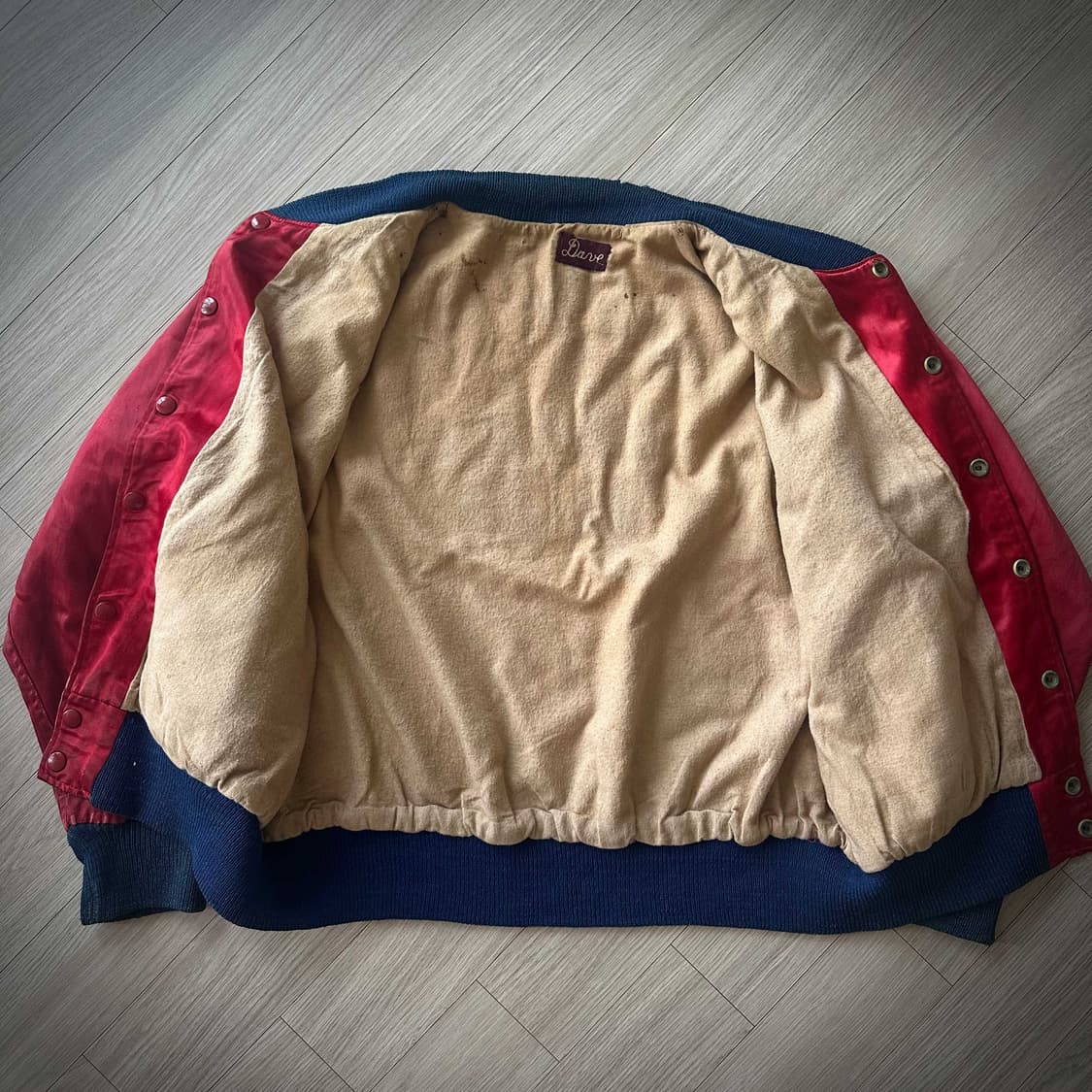 50s USA Vintage Satin Stadium Jacket 상품이미지6