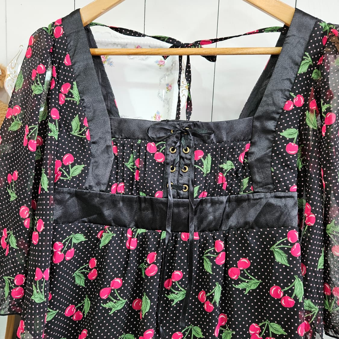 CECIL McBEE (세실 맥비) 체리 도트 코르셋 튜닉 상품이미지2