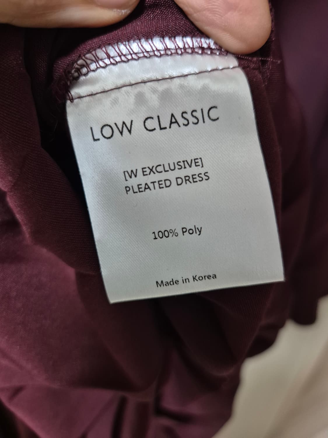 로우클래식 플리츠 원피스 드레스 버건디 m 셔츠원피스 상품이미지7