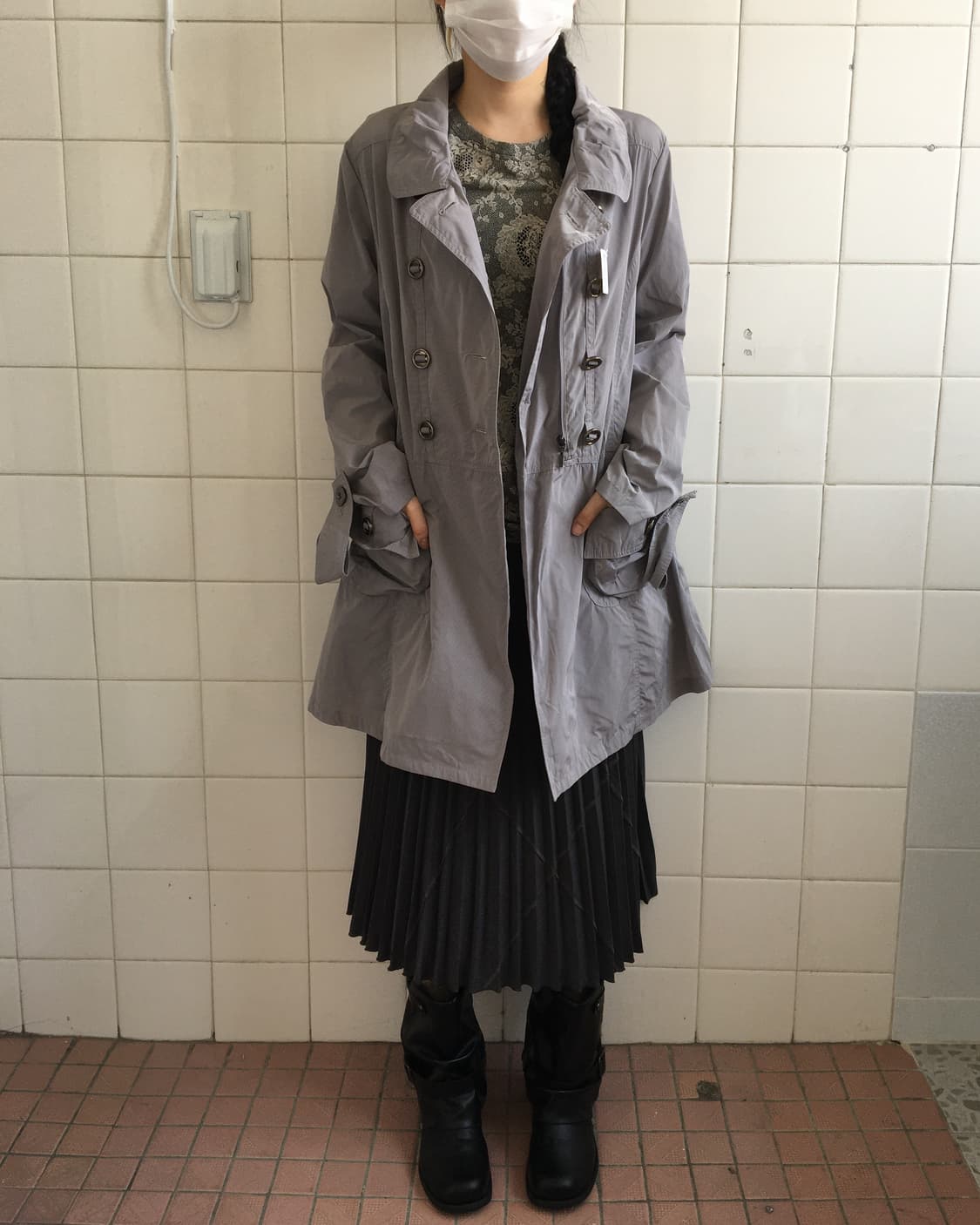 Double button trench coat 상품이미지7