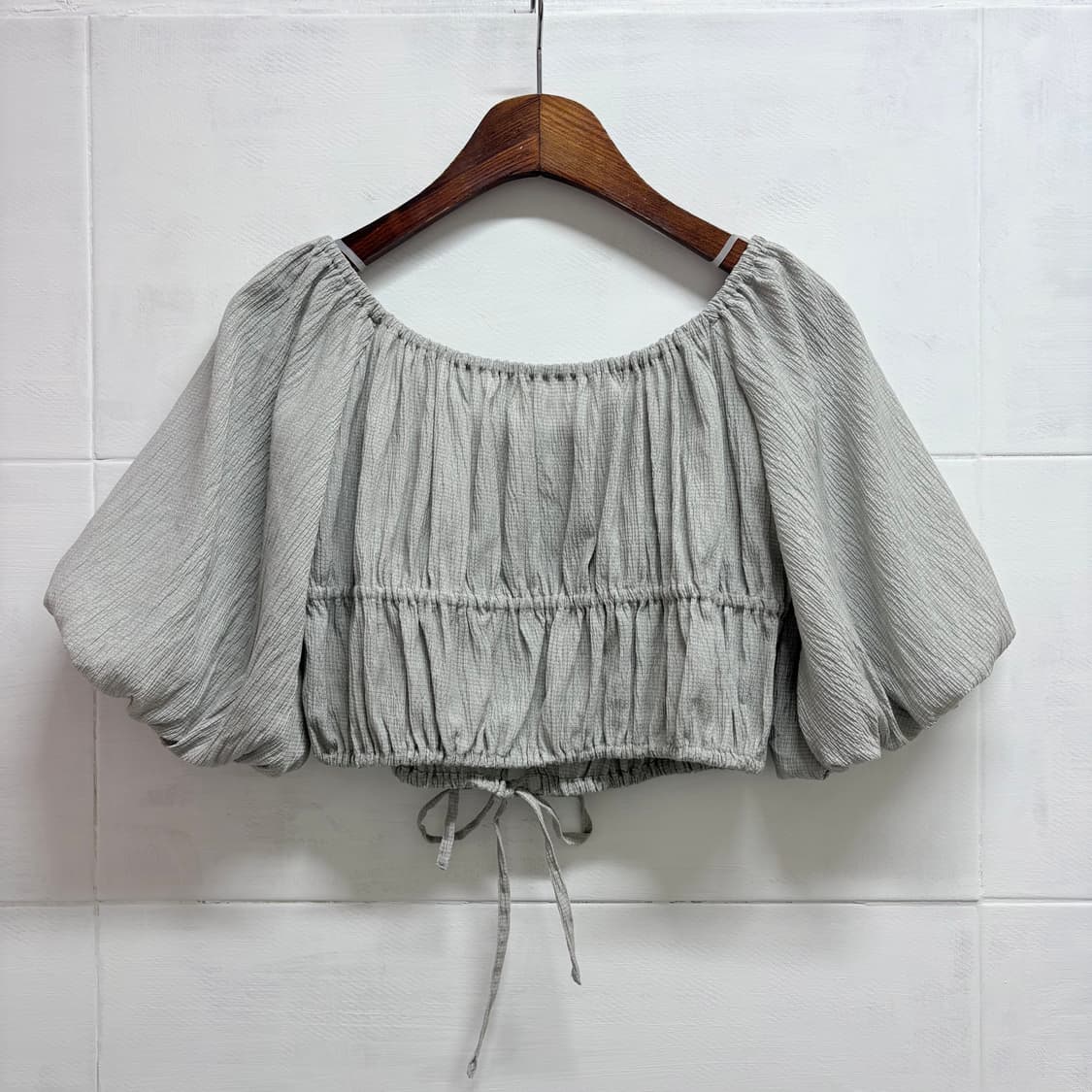 셔링 리본 퍼프 가디건 JPN 상품이미지3