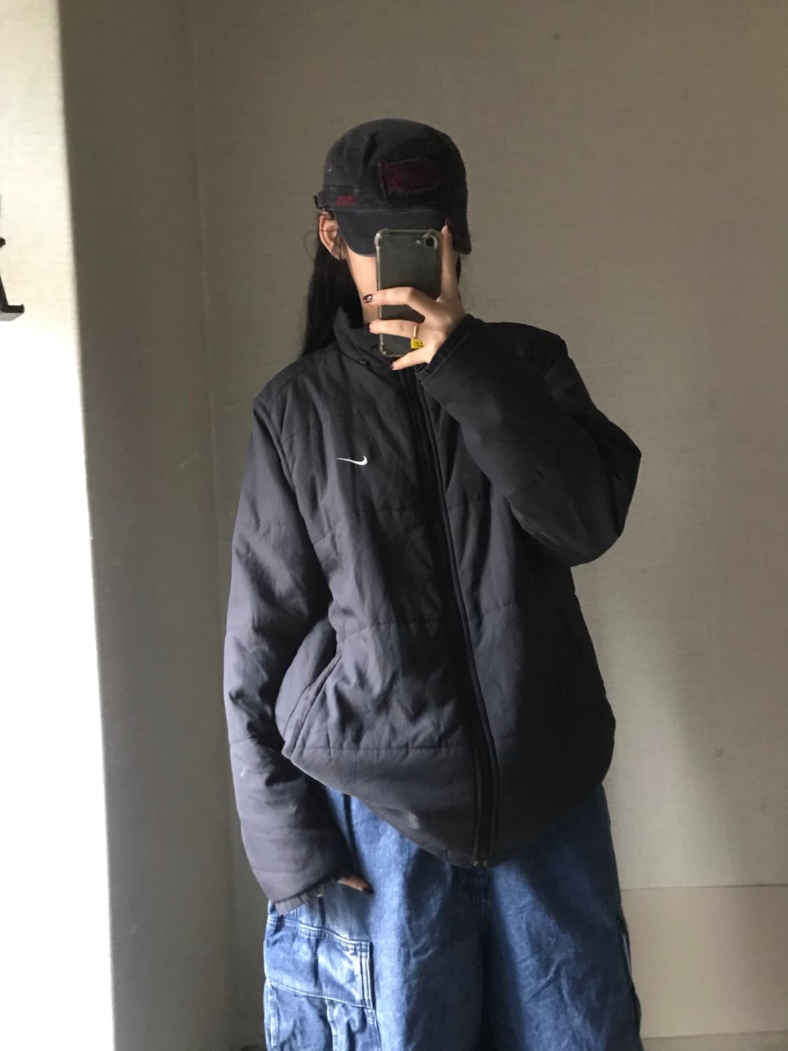 나이키 블랙 경량패딩 상품이미지1