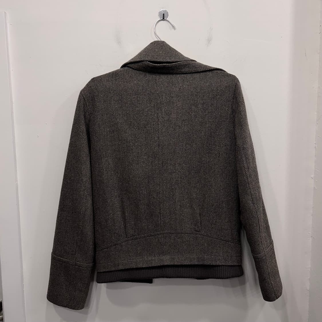 우영미 울 해링본 알파카헤어 더블카라 자켓 상품이미지5