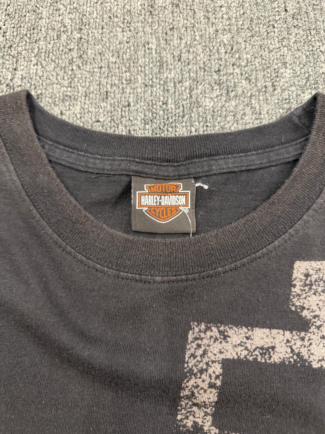 OS) 할리데이비슨 빈티지 프린팅 반팔 티셔츠 상품이미지2