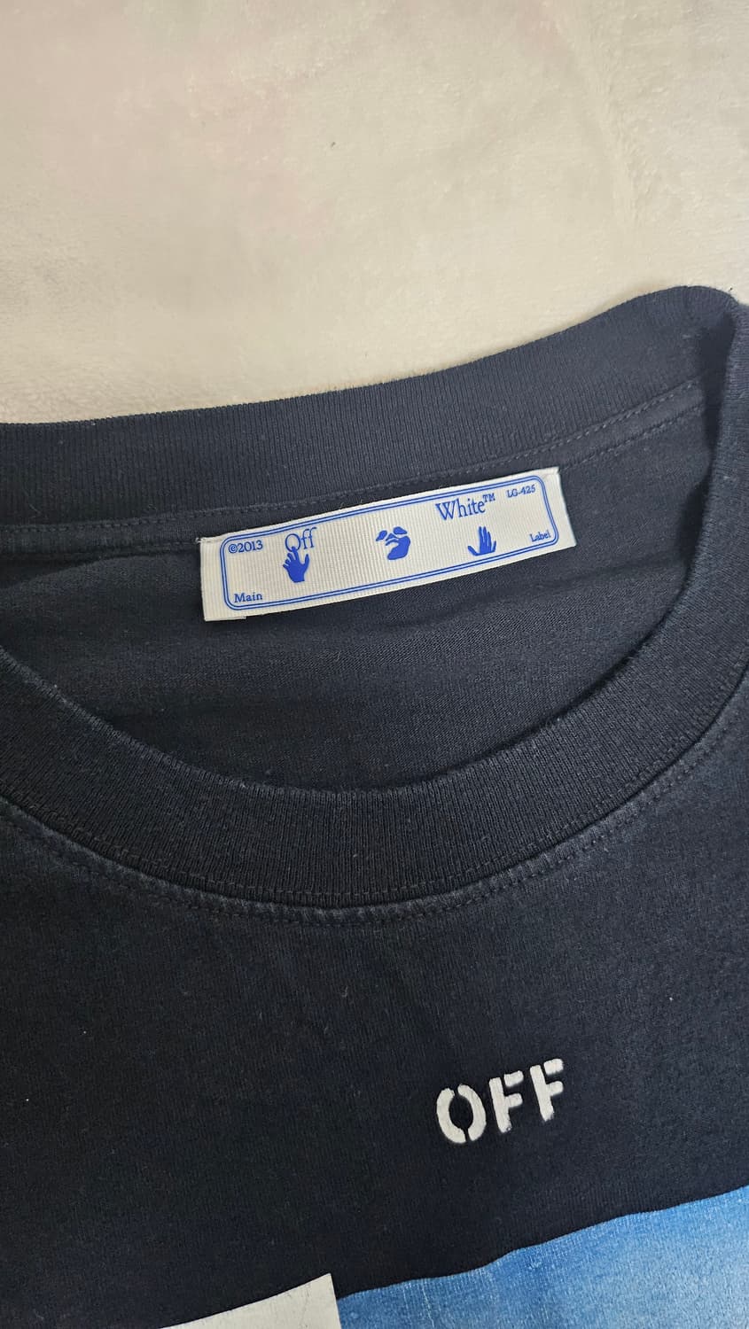 [정품/L] 오프화이트 21SS 블루 모나리자 애로우 오버핏 반팔 티셔츠 상품이미지3