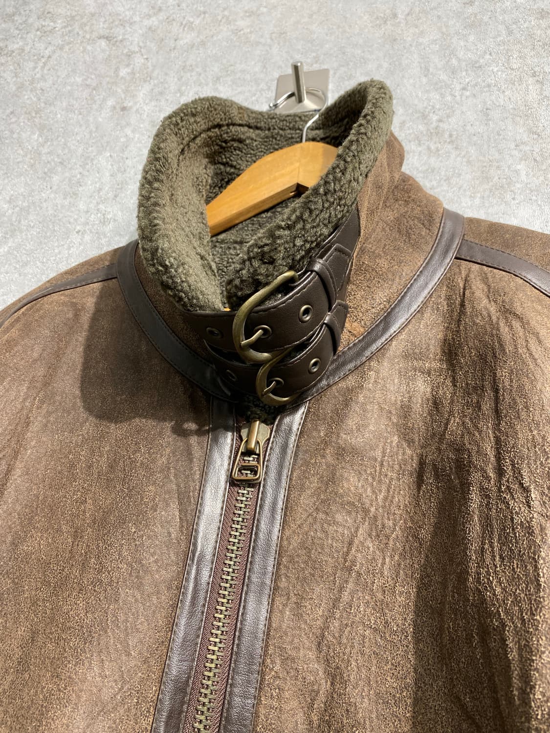 [XXL] 90s Vintage 빈티지 리얼레더 무스탕자켓 상품이미지4