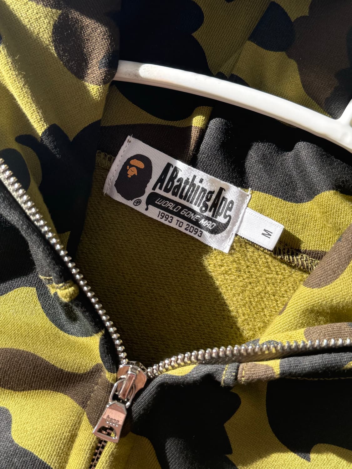 새상품급) 베이프 녹계 후드집업 M 상품이미지3