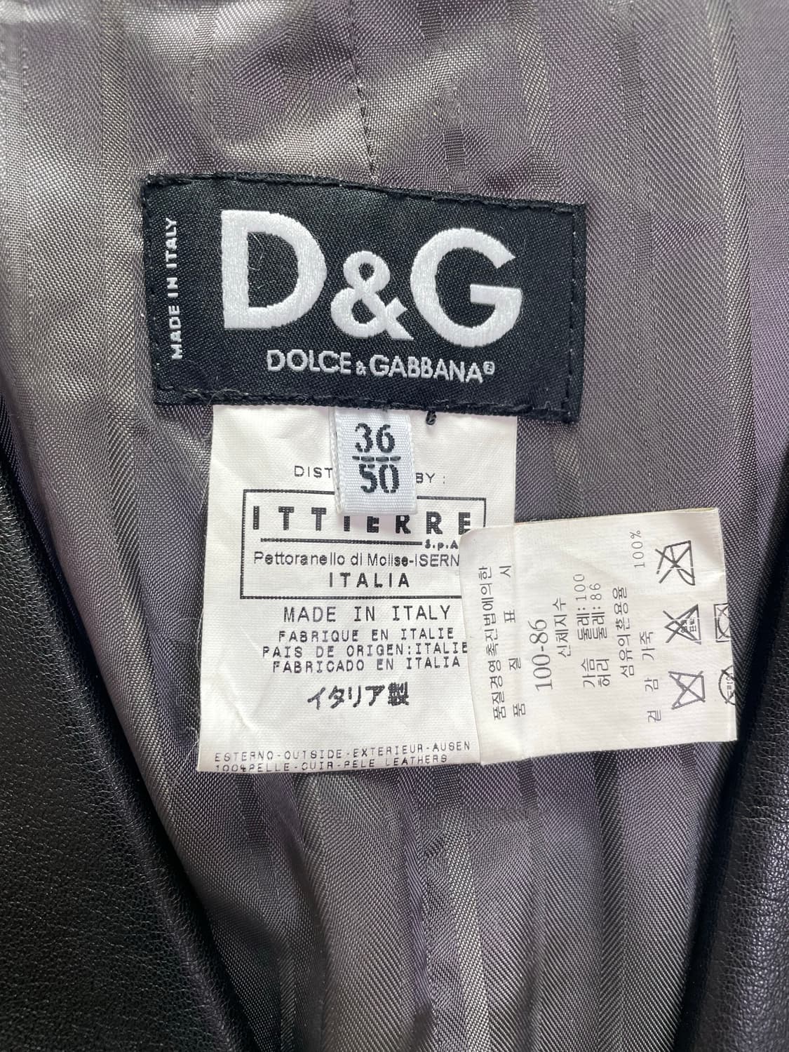 새상품컨디션) 00's 돌체앤가바나 가죽 블레이저 36size 상품이미지2