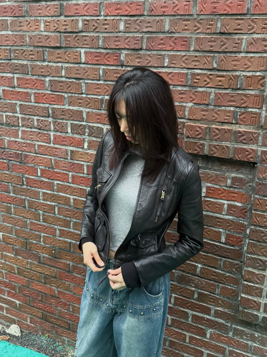 여성 빈티지 가죽자켓 상품이미지1