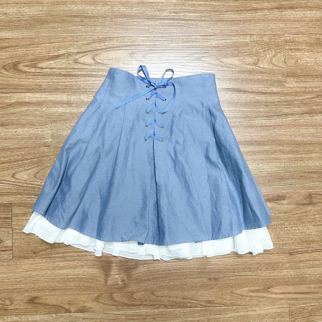 빈티지 아일렛 리본 청치마 히메갸루 로걀 라떼 모리걸 히메카지 고딕 고스 상품이미지2