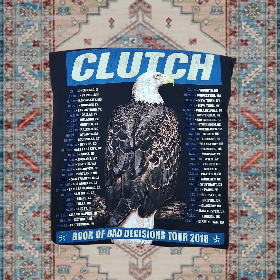 Clutch 밴드 2018 투어 그래픽 티셔츠 상품이미지3