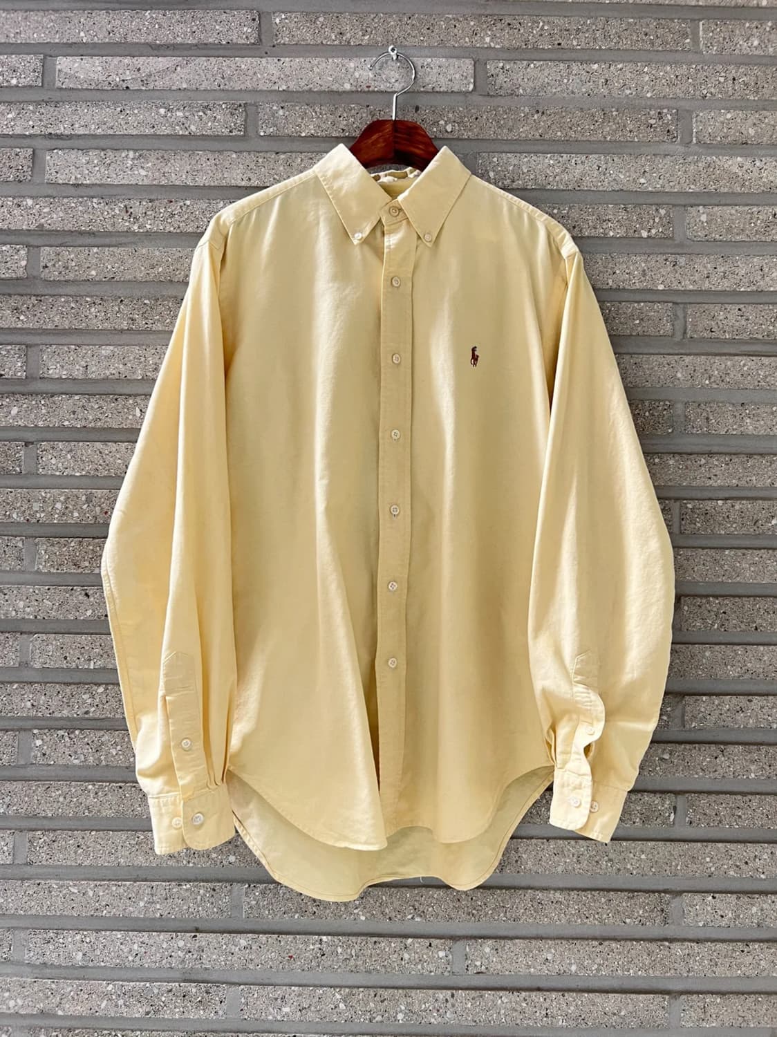[L]폴로 랄프로렌 CLASSIC FIT 라이트 옐로우 옥스포드 셔츠 상품이미지1