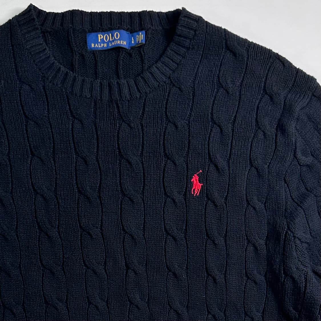 폴로 랄프로렌 블랙 케이블 니트 상품이미지3