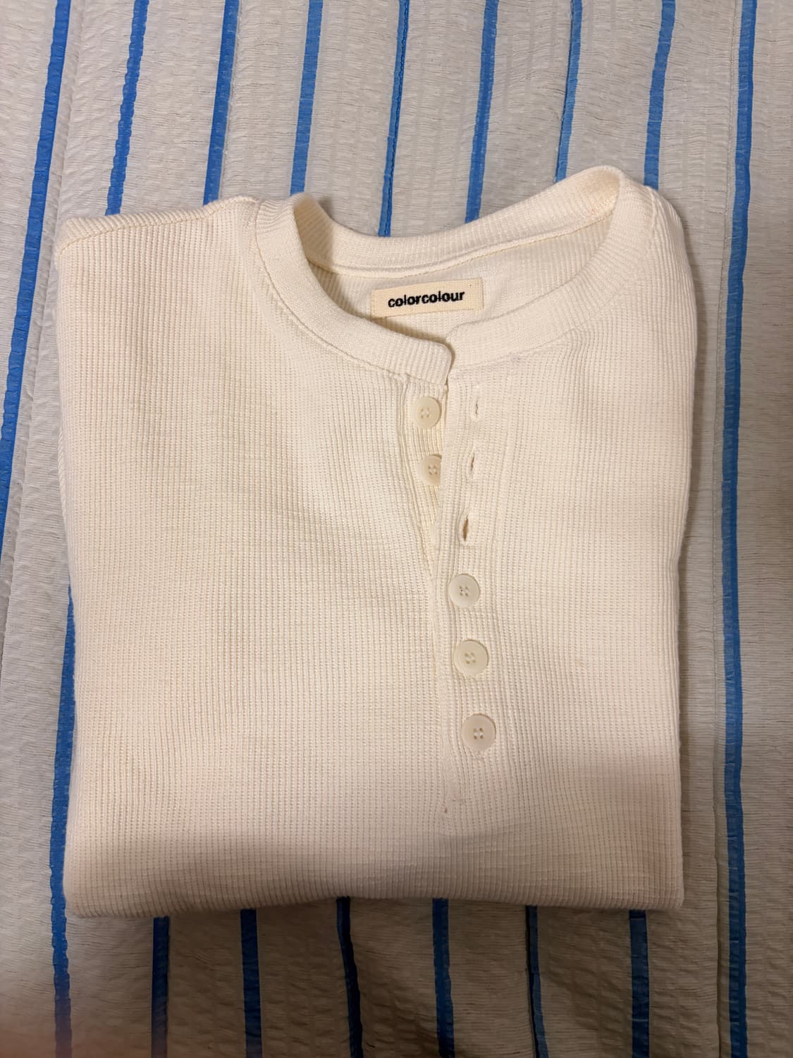 컬러컬러 버튼 헨리넥 3 상품이미지5