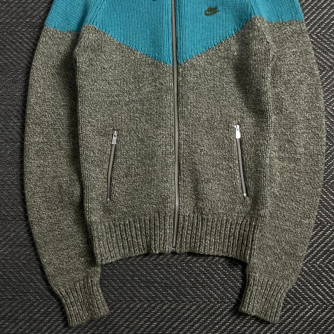 00s 나이키 올드스쿨 배색 니트 후드집업 y 5031 상품이미지3